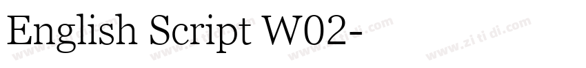 English Script W02字体转换